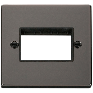 1 Gang 3 Aperture Frontplate Black Nickel