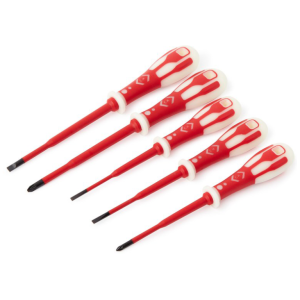 Slim Glo PZD 5 Piece Set Slotted Screwdriver Molybdenum-Vanadium Steel