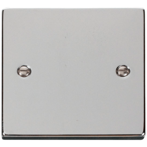 1 Gang Blanking Plate Polished Chrome