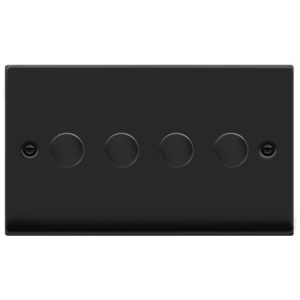 4 Gang 2 Way Trailing Edge Dimmer Switch 4x100W Matt Black