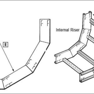 90Deg Inside for Cable Ladder U10 Riser 450mm Steel Hot Dipped Galvanised
