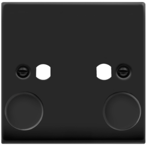 1 Gang Dimmer & Knob 2 Modules Frontplate Matt Black