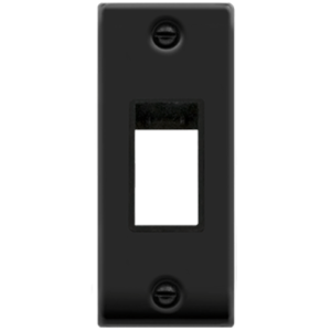 MinGrid 1G 1 Aperture Architrave Frontplate Matt Black