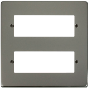 12 Gang 2 Tier Minigrid Module Plate Black Nickel