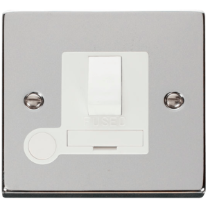 Switched Flex Outlet Connection Unit 13A Polished Chrome