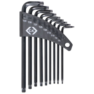 Tamperproof 9 Piece Torx Key Set T08-T40 Chrome Vanadium