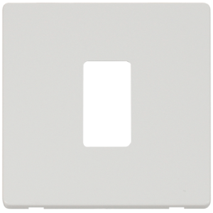 Definity 1 Gang Frontplate Metal White