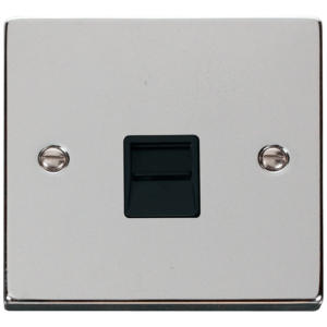 Telephone Secondary Single Socket Polished Chrome