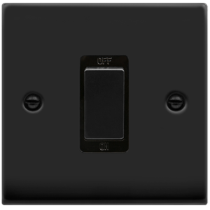 1 Gang DP Switch 45A Matt Black