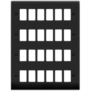 Deco 24 Gang Frontplate Matt Black