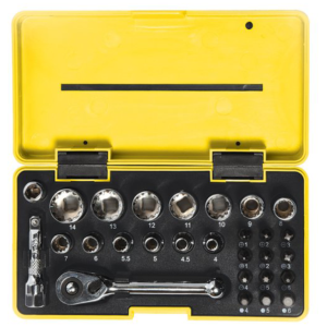 Pocket 28 Piece Socket Set Chrome Vanadium