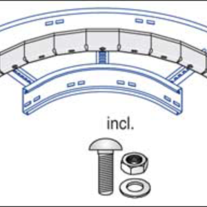 Curved c/w Fixings Divider 30mm Steel Hot Dipped Galvanised