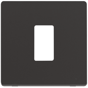 Definity 1 Gang Frontplate Metal Black