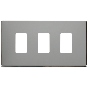 Definity 3 Gang Frontplate Polished Chrome
