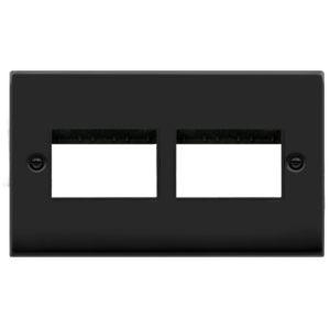 MiniGrid 2 Gang 2x3 Aperture Frontplate Matt Black