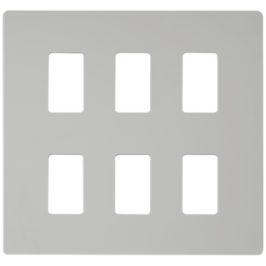Definity 6 Gang Frontplate White