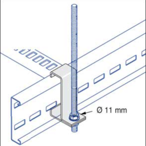 Suspension for Cable Ladder U10 Clamp Steel Hot Dipped Galvanised
