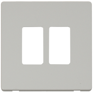 Definity 2 Gang Frontplate White