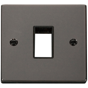 1 Gang 1 Aperture Frontplate Black Nickel