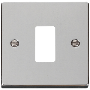 Deco 1 Gang Frontplate Polished Chrome