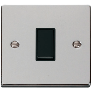 1 Gang 2 Way Plate Switch 10A Polished Chrome