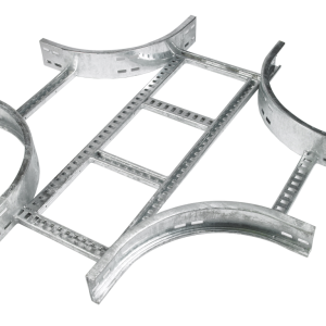 4 Way Equal for Cable Ladder U10 Crossover 150mm Steel Hot Dipped Galvanised