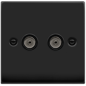 CoAxial Twin Socket Matt Black
