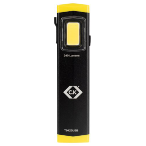 COB Mini Rechargeable Inspection Lamp 89x21x12mm Black/Yellow
