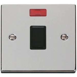 DP c/w Neon Switch 20A Polished Chrome