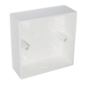 1 Gang Surface Square Corner Box 32mm White PVC