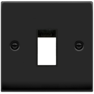 1 Gang 1 Aperture Frontplate Matt Black