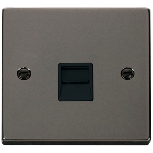 Telephone Master Single Socket Black Nickel