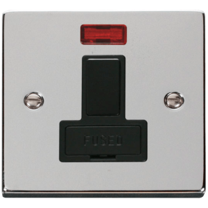 Switched Fused & Neon Connection Unit 13A Polished Chrome