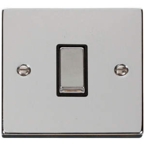 1 Gang Intermediate Plate Switch 10A Polished Chrome