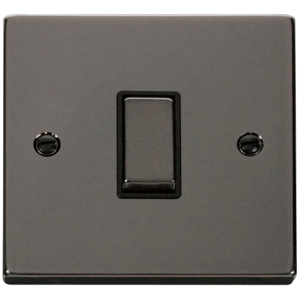 1 Gang Intermediate Plate Switch 10A Black Nickel
