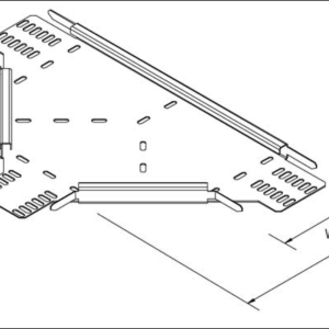 Equal for Medium Duty Tray Tee 100mm Steel Pre-Galvanised
