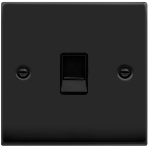RJ11 Ireland US Plate Socket Matt Black