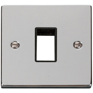 1 Gang 1 Aperture Frontplate Polished Chrome
