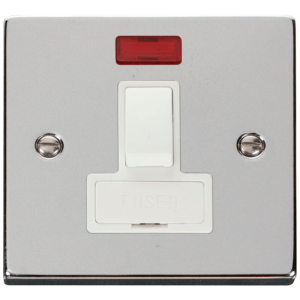 Switched Fused & Neon Connection Unit 13A Polished Chrome