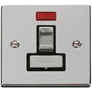 Ingot Switched c/w Neon Connection Unit 13A Polished Chrome