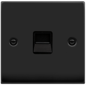 Telephone Master Single Socket Matt Black
