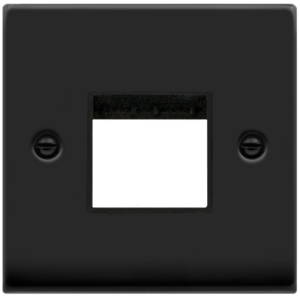 1 Gang 2 Aperture Frontplate Matt Black
