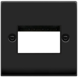 1 Gang 3 Aperture Frontplate Matt Black