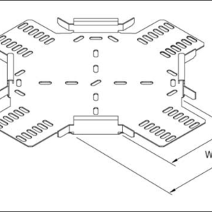 4 Way Equal for Medium Duty Tray Crossover 100mm Steel Hot Dipped Galvanised