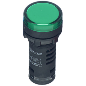 LED IP65 Pilot Light 24V AC/DC 22.5mm Green Plastic