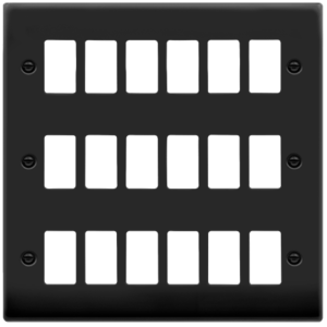 Deco 18 Gang Frontplate Matt Black