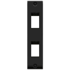 MinGrid 2G 2 Aperture Architrave Frontplate Matt Black