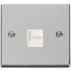 Telephone Master Single Socket Polished Chrome