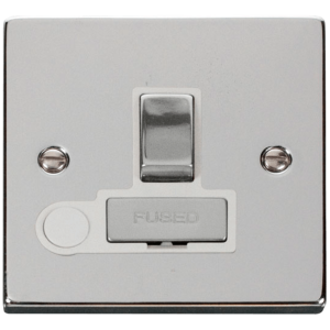 Ingot Switched c/w Flex Outlet Connection Unit 13A Polished Chrome