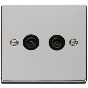 CoAxial Twin Socket Polished Chrome